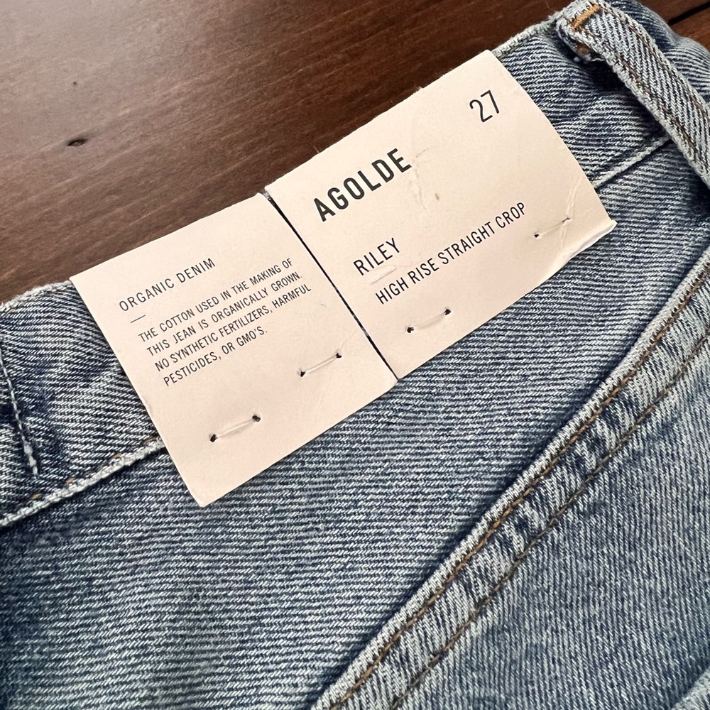 Agolde Riley High Rise Straight Crop size 27